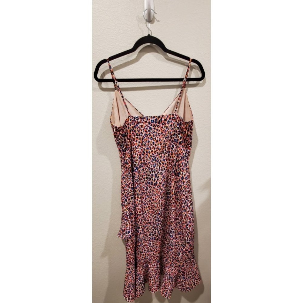 MOLLY BRACKEN Leopard Multicolor Spaghetti Straps Midi Dress - Picture 3 of 4
